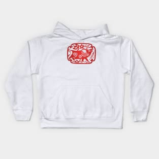 Chinese Zodiac ver.2 Ox in Red Kids Hoodie